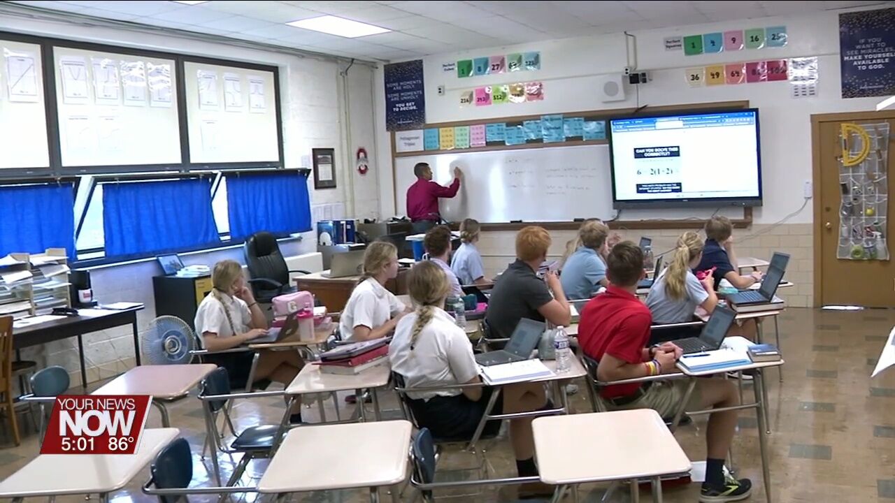 Delphos St. John's working to keep students focused on studies and not the unbearable heat